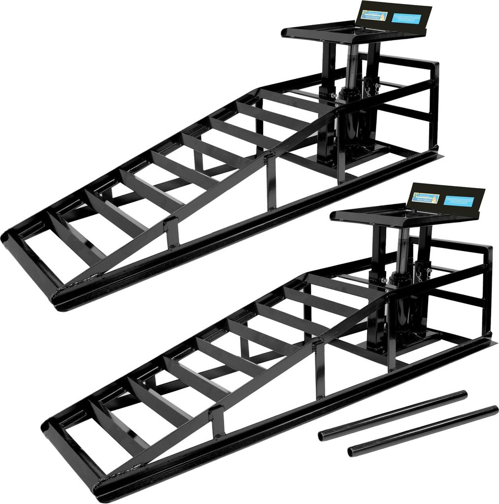 2x Auffahrrampe mit hydraulischem Wagenheber 4000 kg Produktbild 