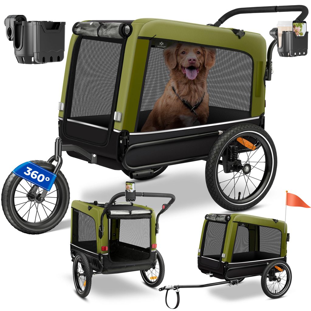 KESSER® Hundeanhänger Boxer 3-in-1 Hundebuggy & Jogger Produktbild 