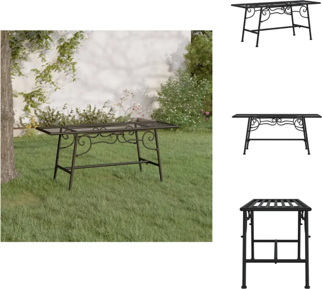 Banc d'arbre 110 cm vidaXL en acier noir - Créer un coin d'ombre relaxant