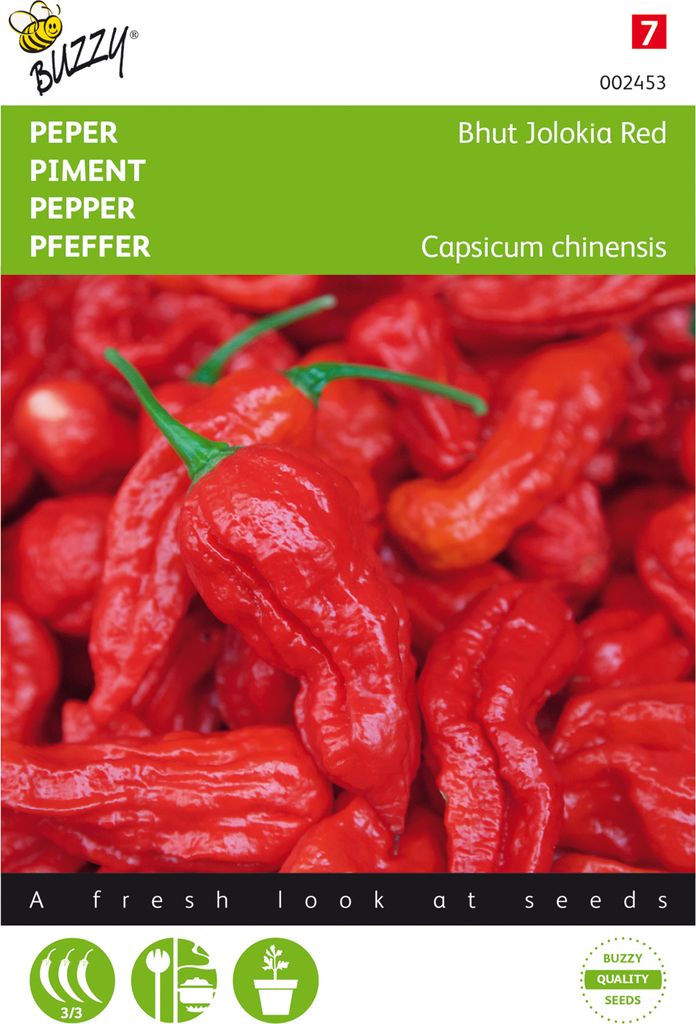 Chili Bhut Jolokia Rot | Chilisamen von Buzzy Seeds