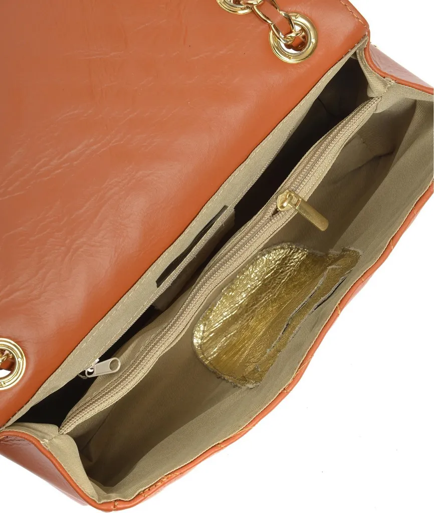 Sac bandoulière chic pour le travail et sorties - Roberta M Cognac - 4