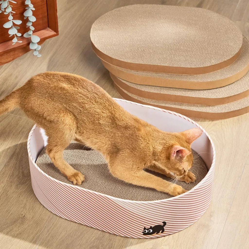 Conlun Planche à Grimper pour Chats en Carton Ondulé Robuste Taille L