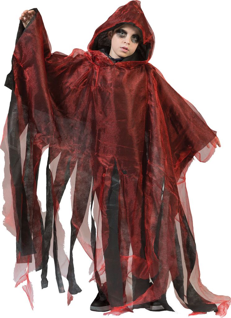 Halloween Umhang mit Kapuze für Kinder | Rot Produktbild 