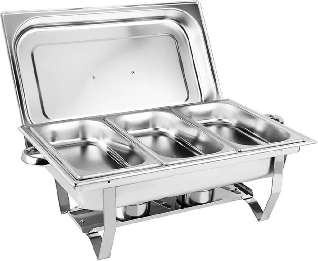 Chauffe-buffet pour Réception et Mariage - Chafing Dish Électrique Inox
