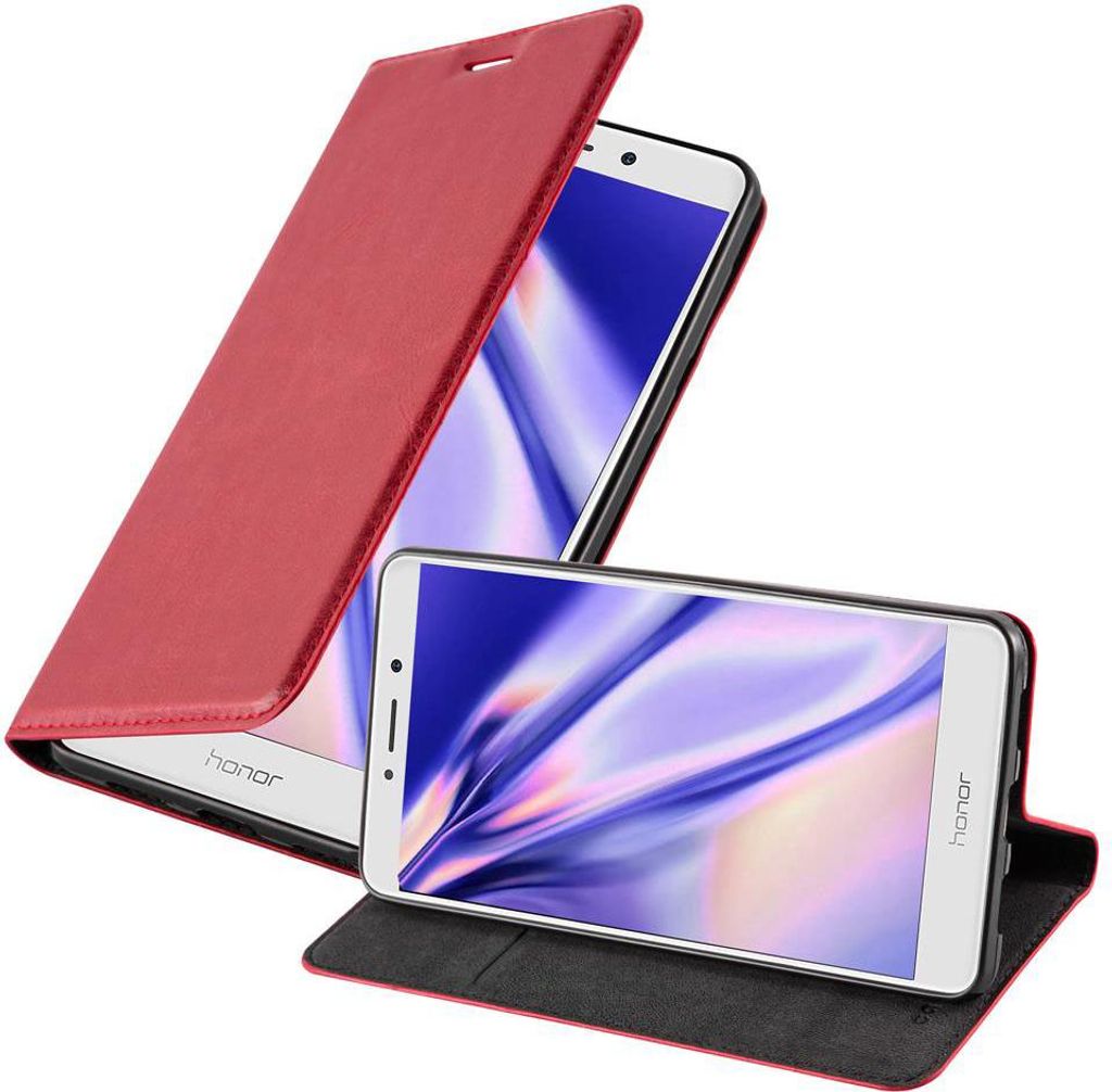 Cadorabo Hülle für Huawei MATE 9 LITE / GR5 2017 / Honor 6X Schutz Hülle in Rot Handyhülle Etui Case Cover
