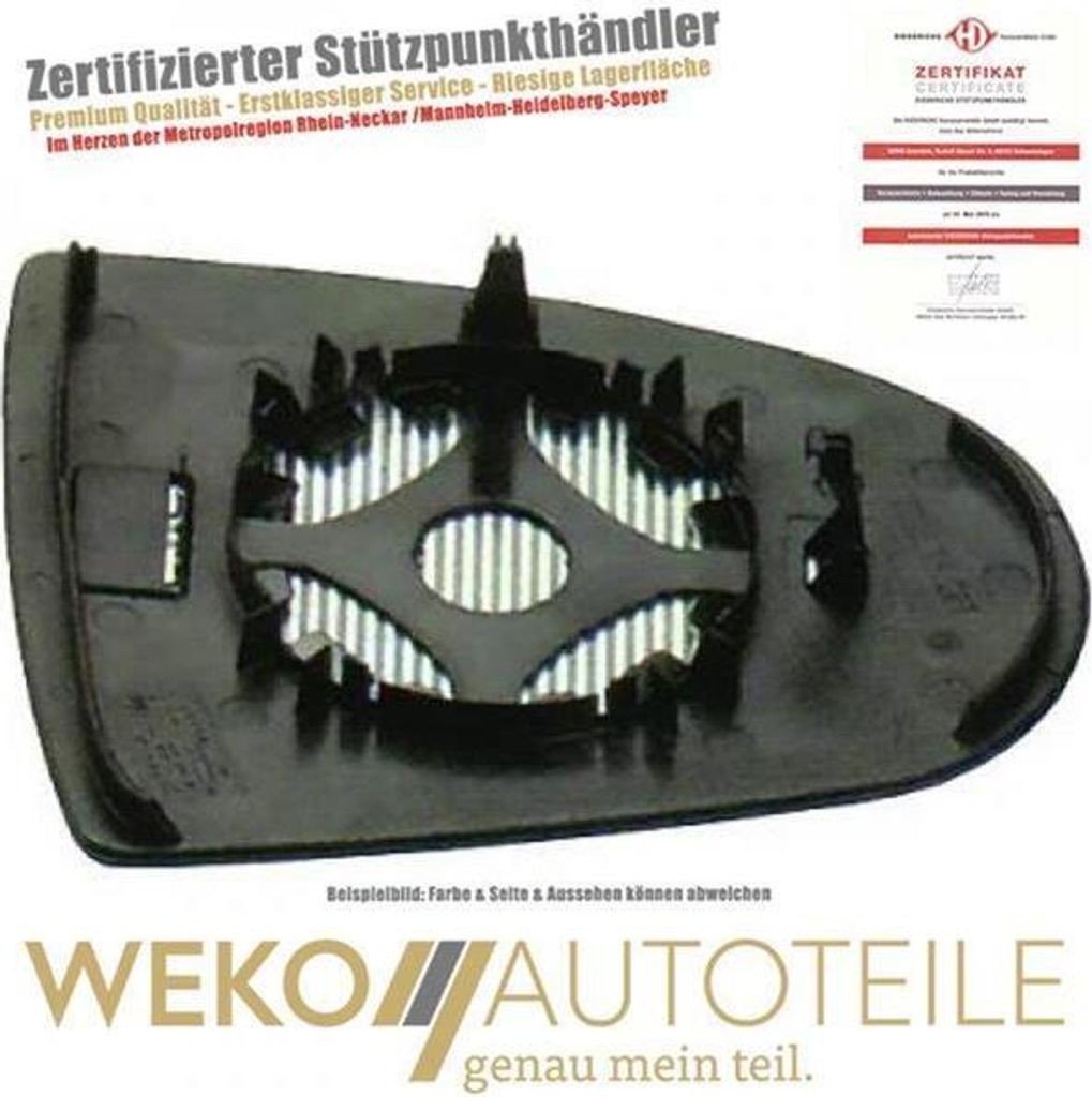 Spiegelglas Außenspiegel rechts DIEDERICHS 5807426 für MITSUBISHI