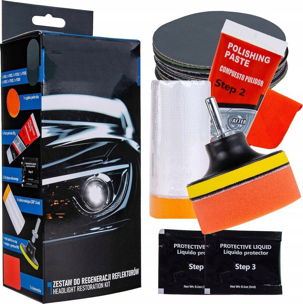 GEKO | Scheinwerfer Aufbereitung Set, 22tlg, Auto Produktbild 