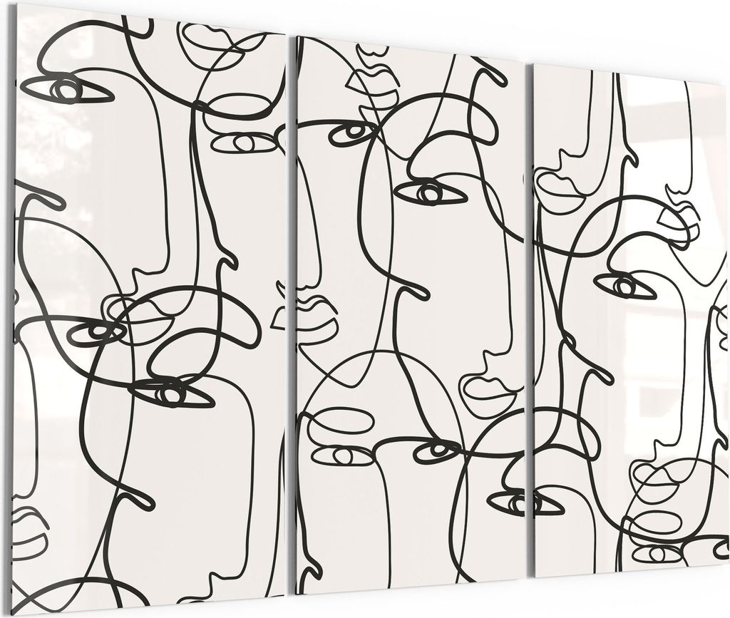 DEQORI Glasbild Echtglas 3x50x100 cm 'Linien formen Produktbild 