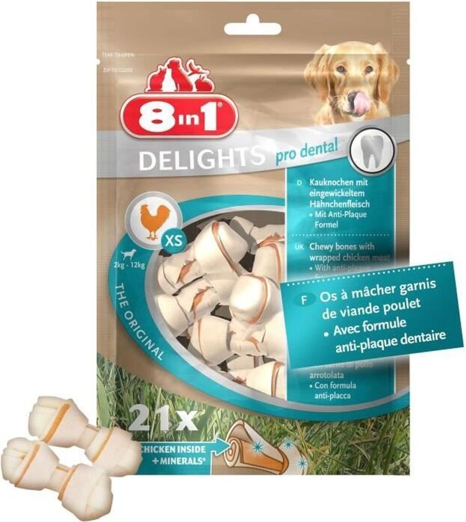 8in1 Delights Pro Dental Kauknochen XS - Beutel