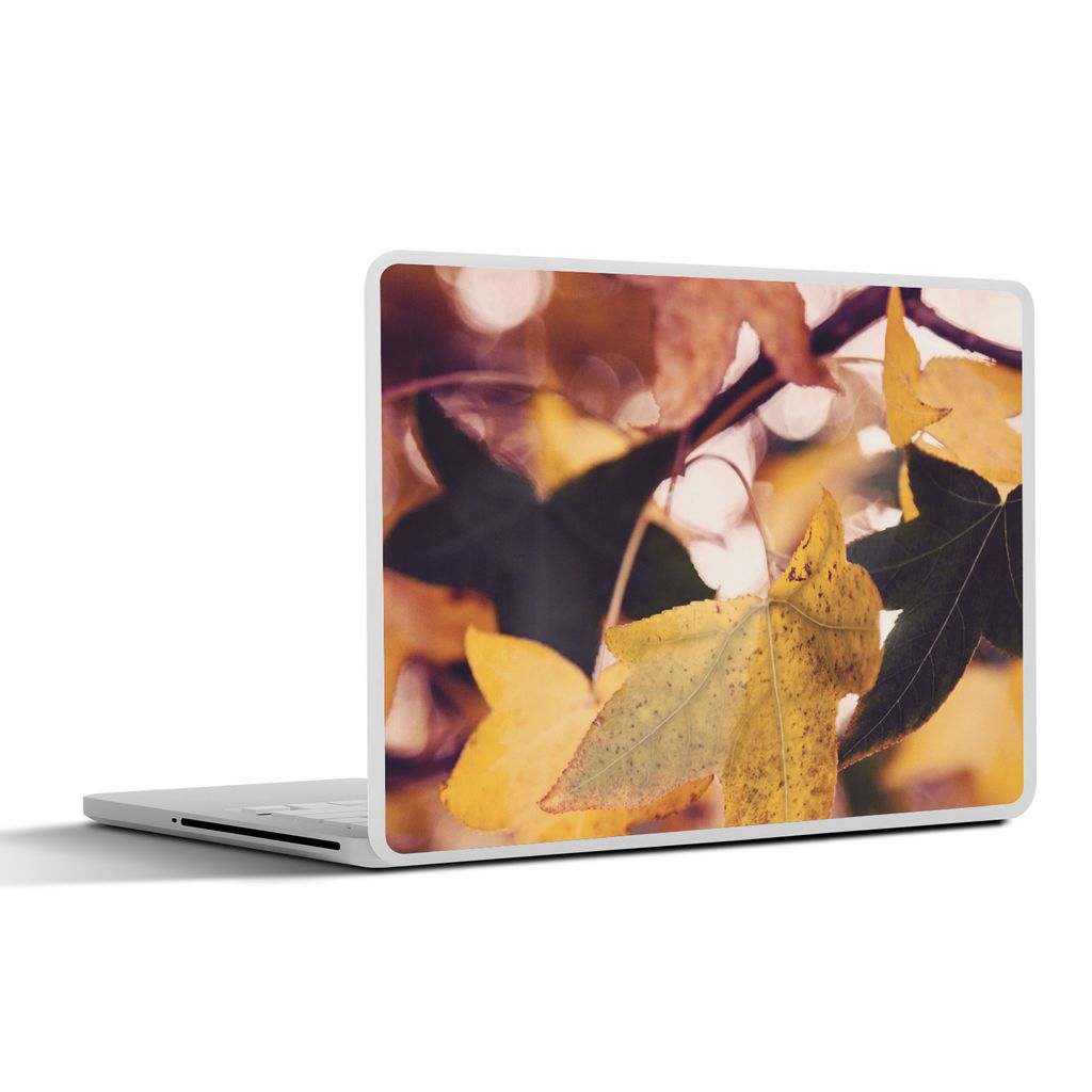 MuchoWow Laptop Aufkleber Sticker Cover Blätter - Ahorn - Herbst - Jahreszeiten 36.5x27.5 cm - Laptop-Sticker