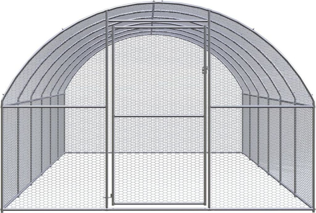 vidaXL Poulailler d'extérieur 3x6x2 m Acier galvanisé Image du produit 