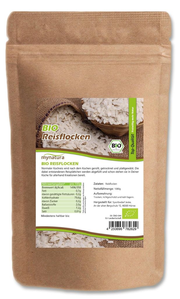 Mynatura  Reisflocken - (1000g) - 2 Beutel (2x1000g) Produktbild 