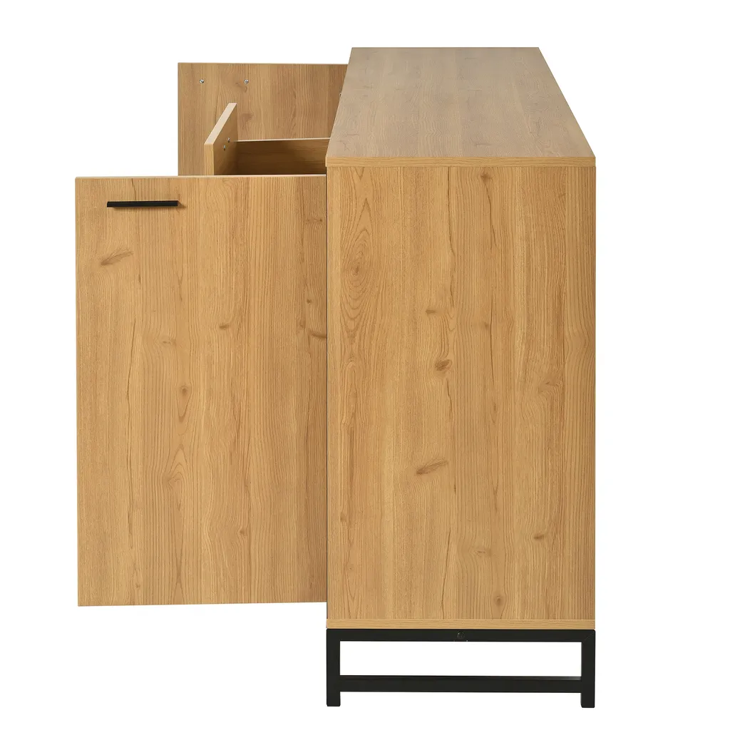 Meuble de Séjour avec Compartiments de Rangement pour Vaisselle et Déco