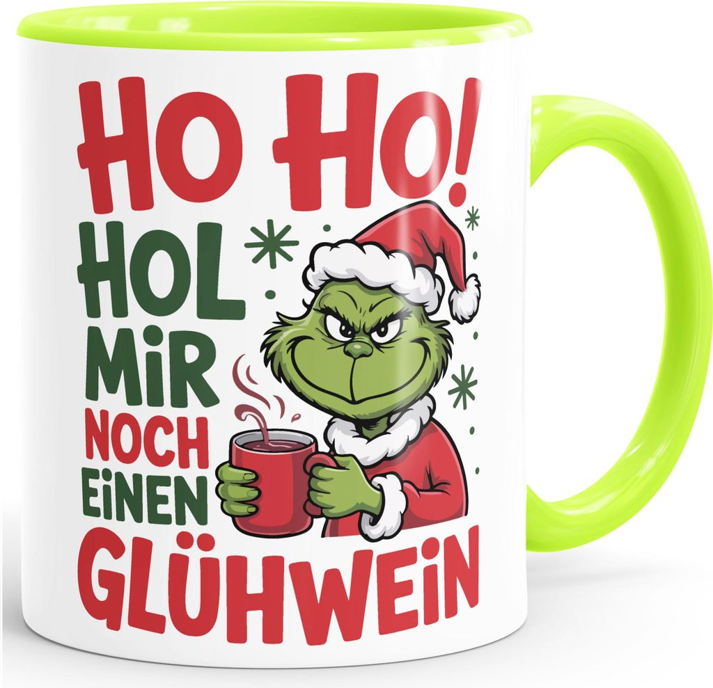 Tasse Weihnachten Ho Ho Hol mir Glühwein Liebhaber Weihnachtsmarkt Geschenkidee Büro Kollegen MoonWorks