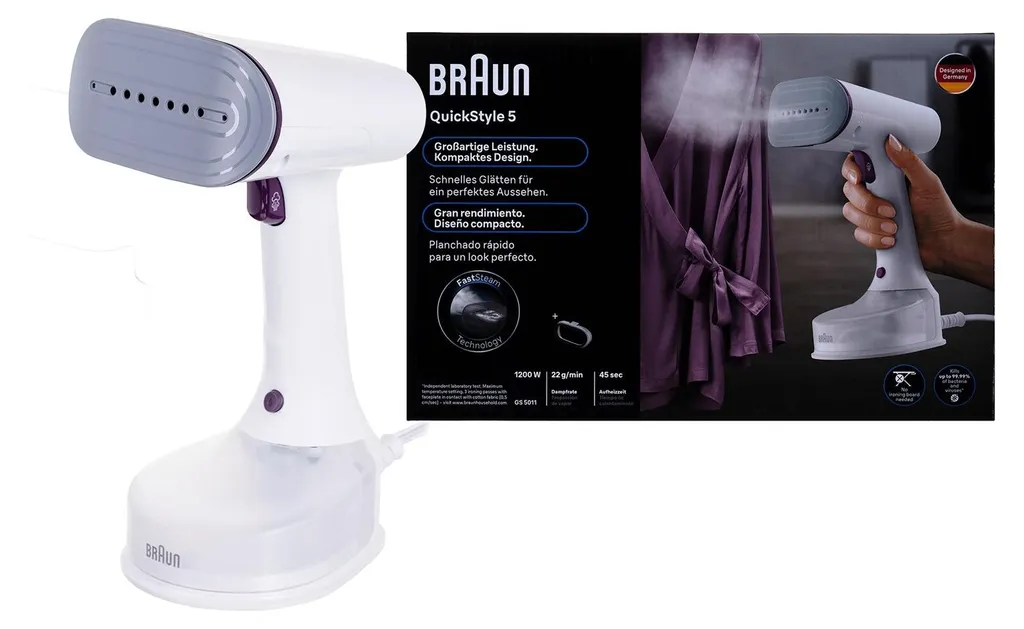 Défroisseur Vapeur Braun GS5011PU Idéal pour le Voyage et les Retouches