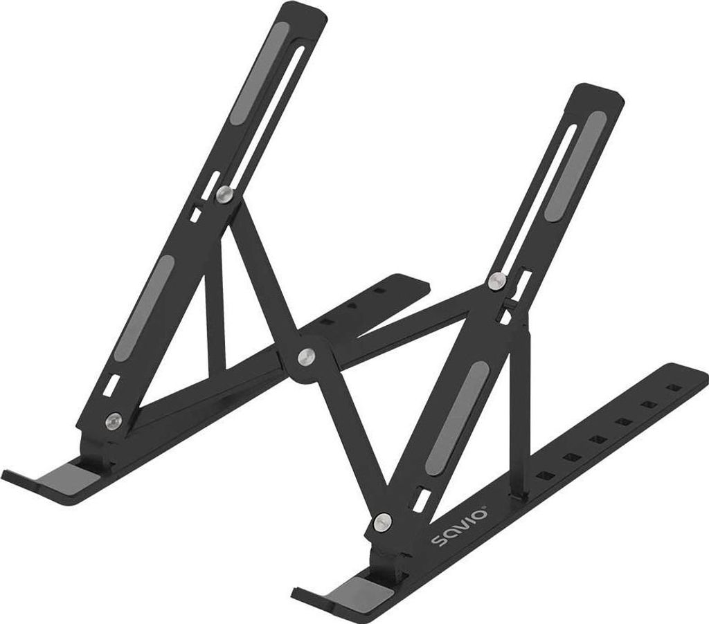 Savio PB-05, Laptopstandaard, Zwart, Aluminium, Rubber, Productafbeelding 