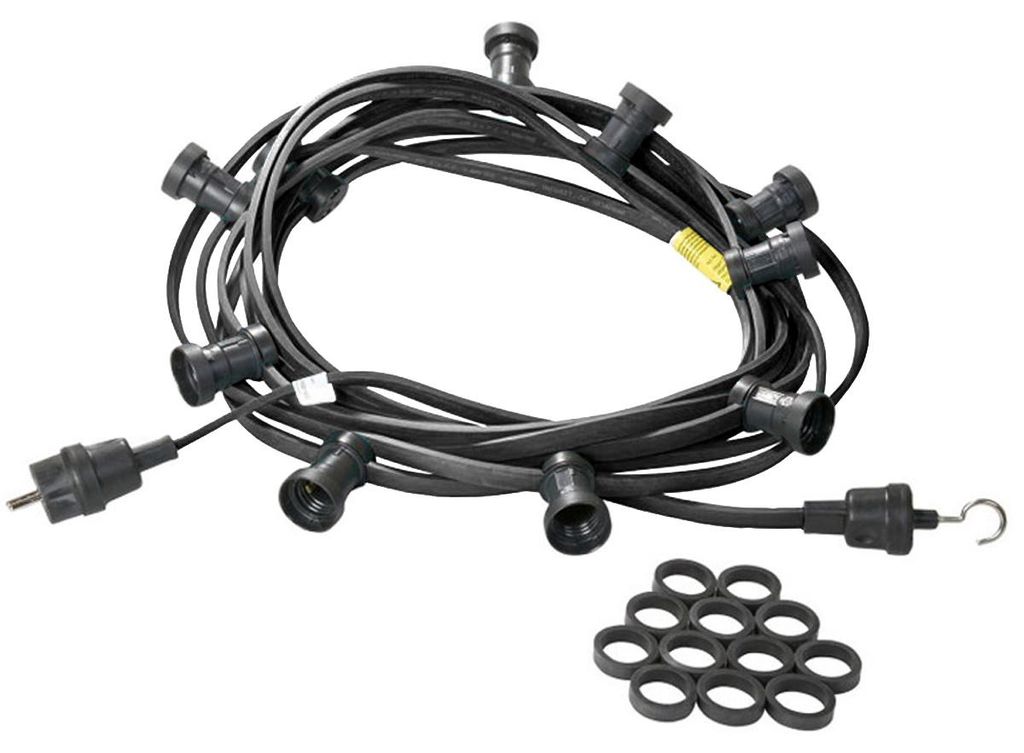 Illu-/Partylichterkette 50m - Außenlichterkette schwarz -  Produktbild 