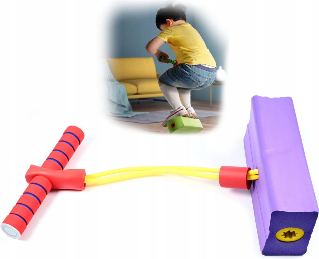 Pogo Stick für Kinder - Sicherer Hüpfstab aus Schaumstoff für Indoor & Outdoor - Balance Spiel