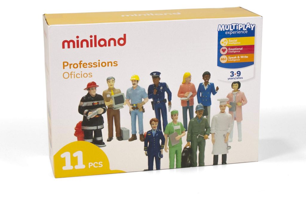 Miniland Berufe Figuren Set 11 Stk 12.5 cm Spielzeug 27388 Produktbild 