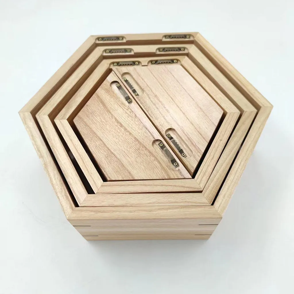 Étagère murale bois hexagonale : solution déco pour petits espaces - 2