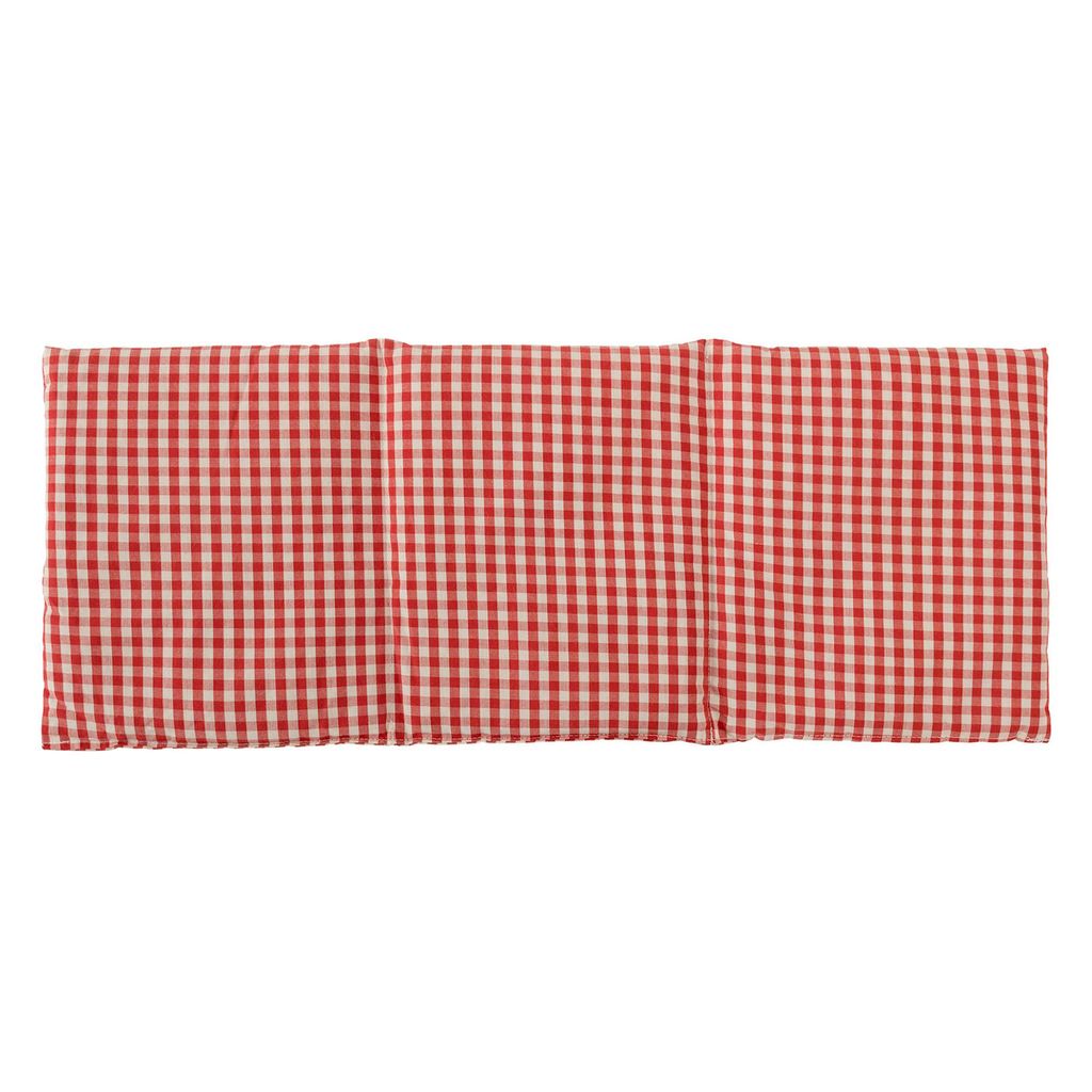 Kirschkernkissen 20x50cm groß 3-Kammer - rot-weiß kariert - Wärmekissen, Körnerkissen - rot-weiß