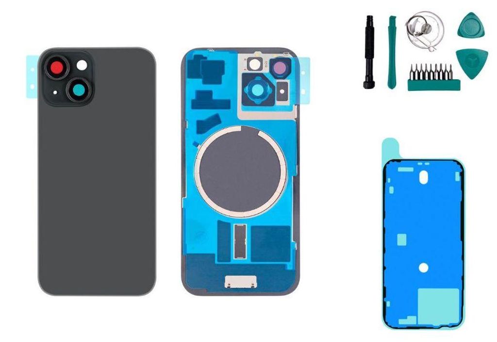 iPhone 15 Backcover Schwarz - Set Produktbild 