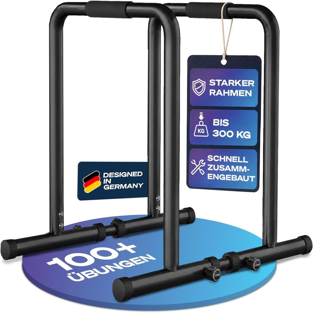 Sportstech PT500, verstellbare Dip Barren, max. 300 kg, Produktbild 