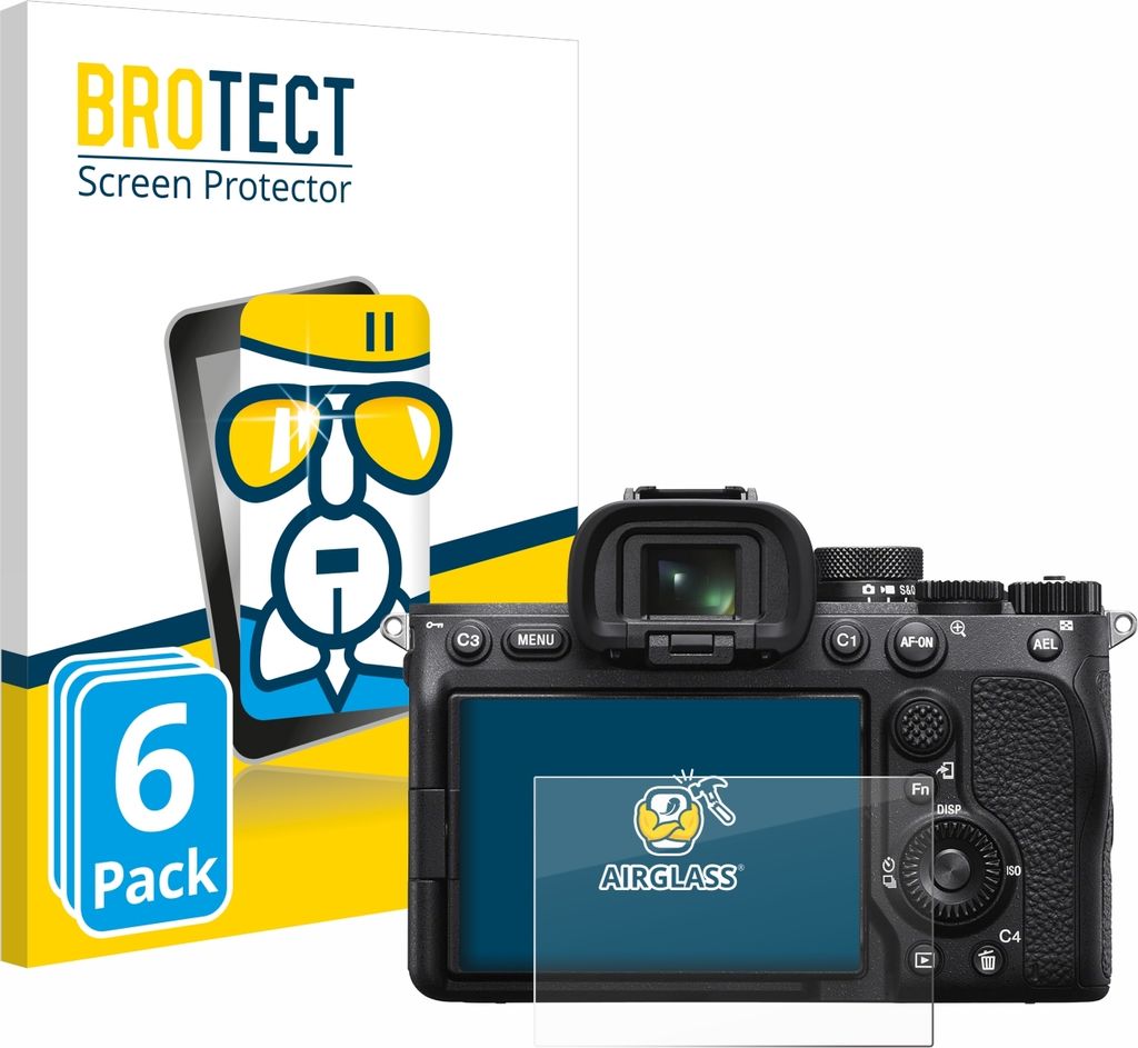 6x BROTECT Schutzglas für Sony Alpha 7 IV Schutzfolie Panzer Folie Glas Display Schutz klar