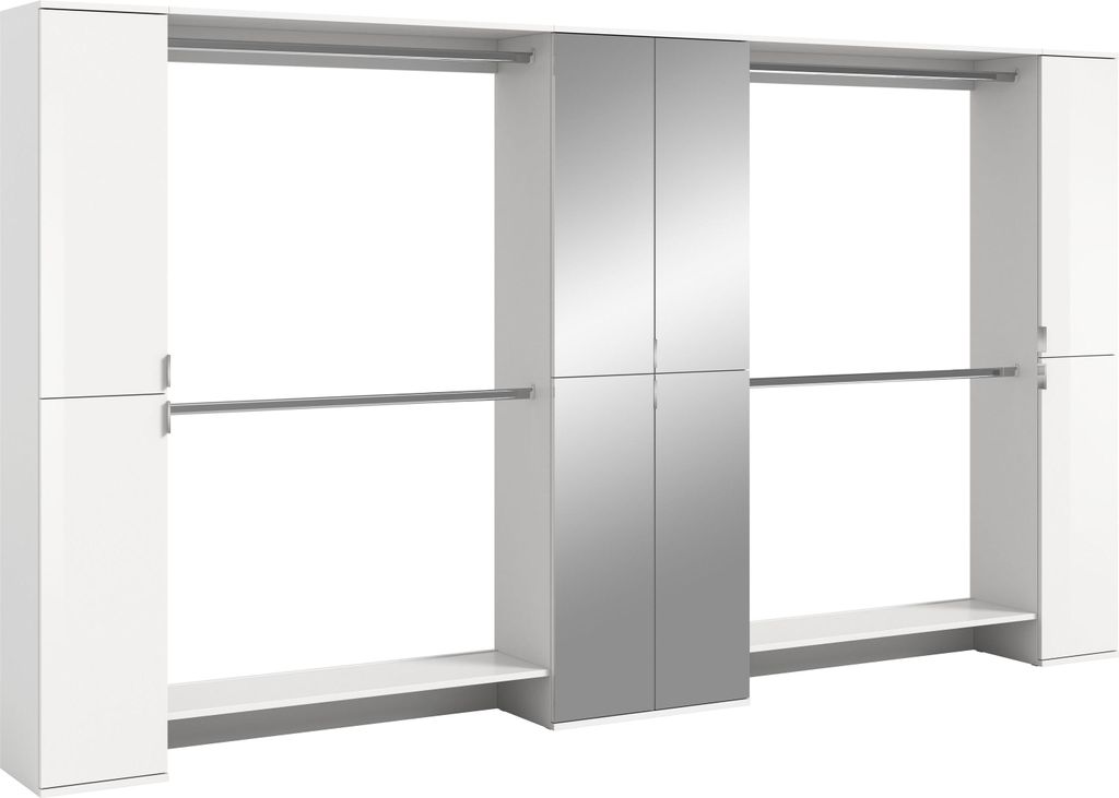 ProjektX Garderobenmöbel Set P16 Weiß hochglanz, weiß.