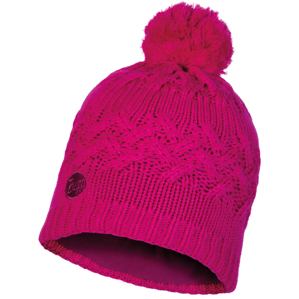 Bonnet BUFF Savva Magenta en tricot et polaire isolation PrimaLoft