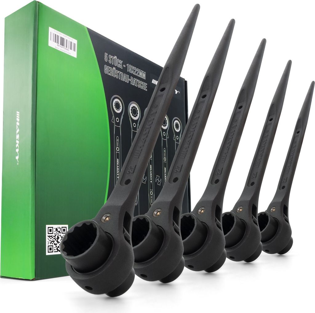 HASKYY Gerüstbauratschen Gerüstbauknarren (5er Set) 19/22 mm