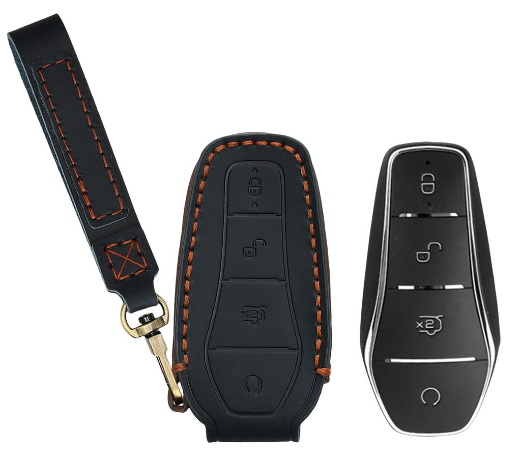 kwmobile Echtleder Schlüsselhülle für BYD Atto 3 / Sealion Produktbild 