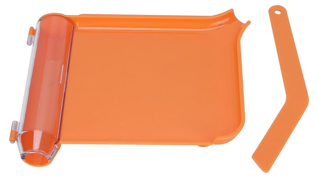 Pillenzähltablett, orange, berührungsloser, sauberer Pillenspender mit Spatel, transparentem Deckel