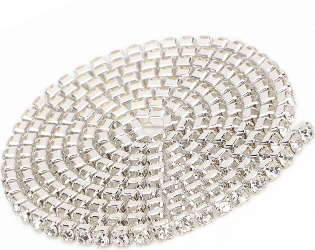 Tbest Bekleidungszubeh?r, DIY-Harz, Diamant-Kristall-Strasssteine, Kettenbesatz, Bandrolle, N?hen, Basteln, Dekoration (4mm)