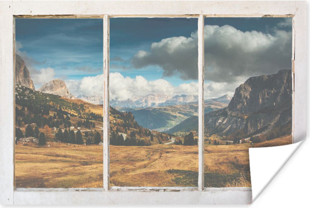 MuchoWow Poster Aussicht - Landschaft - Hügel 60x40 cm - Schlafzimmerdekoration