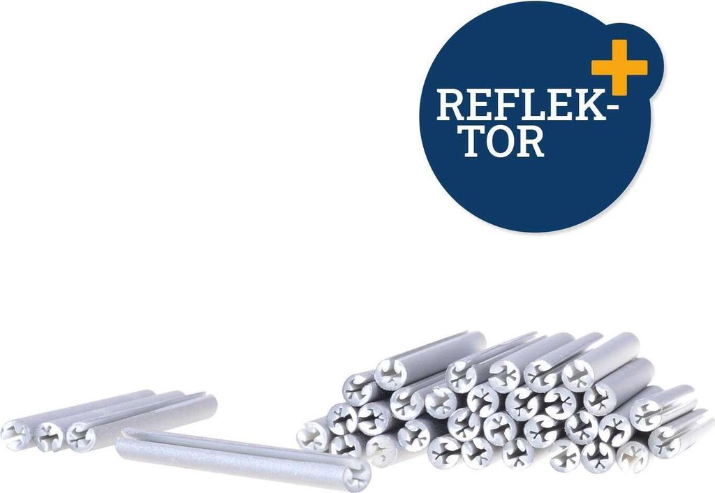 Speichenreflektoren Stäbe silberfarben lang 36er-Set 6 x 70 mm Reflektion