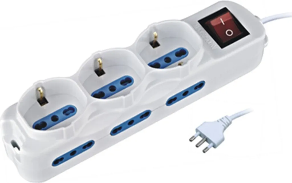 Ewent EW3928 Cavo di prolunga 1,5 m 9 prese CA per interni Bianco