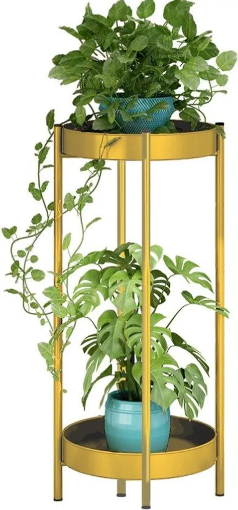 Socle pour plantes d'intérieur et extérieur en métal noir de qualité