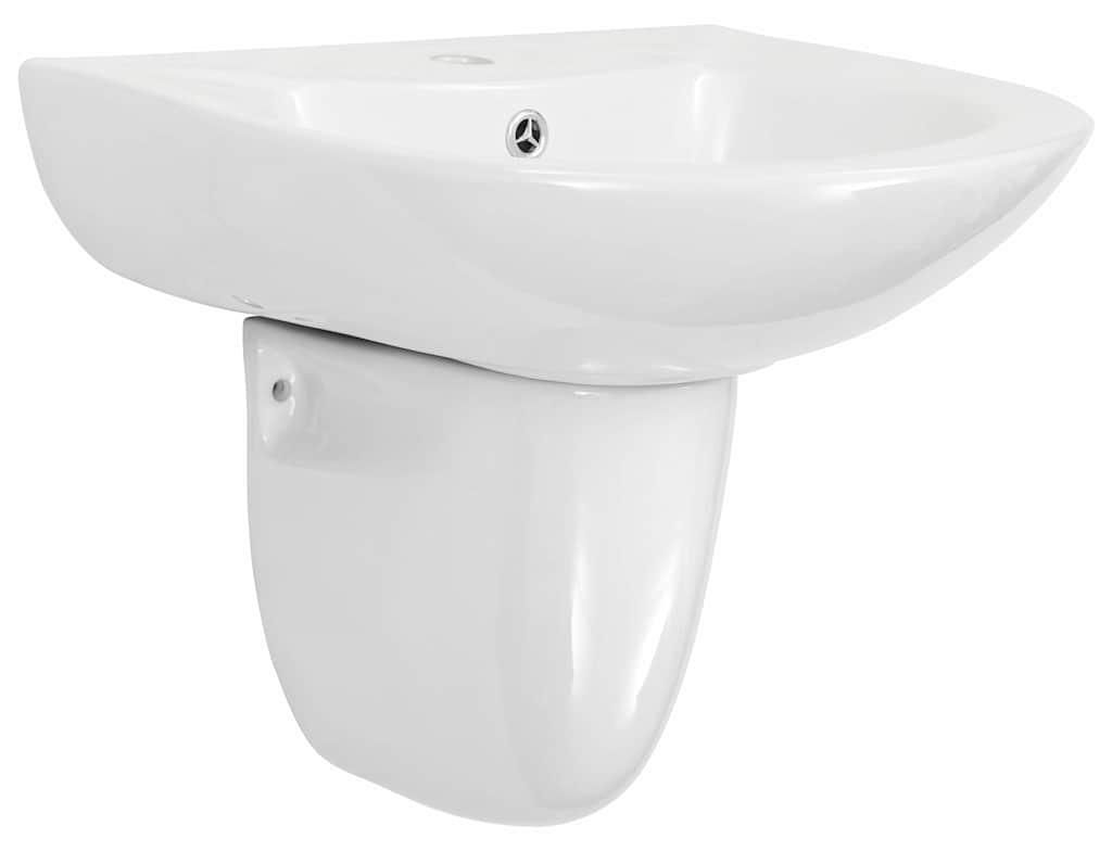 vidaXL Waschbecken Weiß 52 x 45 x 49 cm Glasierte Keramik