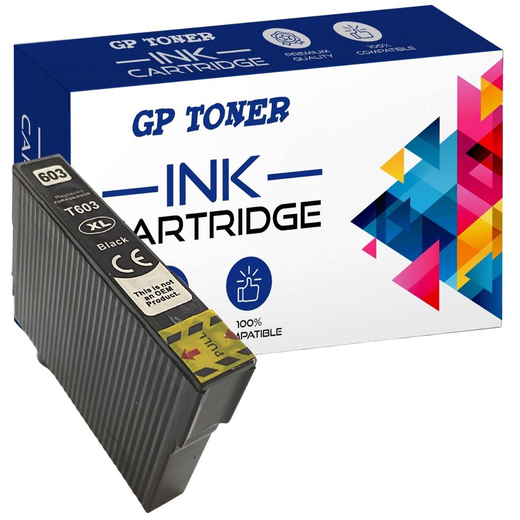 A product shot of an ink cartridge and its packaging.
