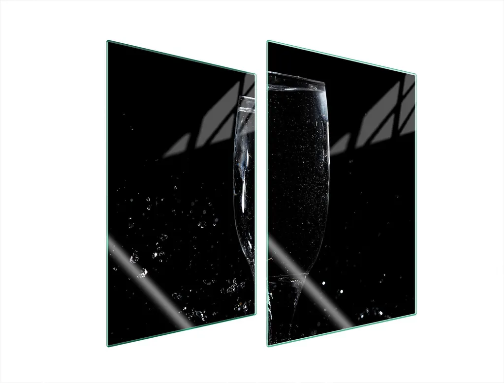 Protezione Piano Cottura 2 Pezzi 35x52 Vetro Nero Antigraffio