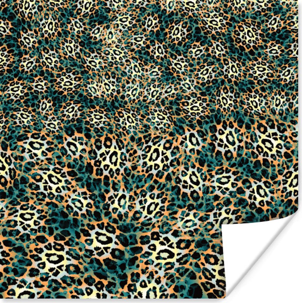 MuchoWow Poster Leopardenmuster - Muster - Wild 100x100 cm - Babyzimmer