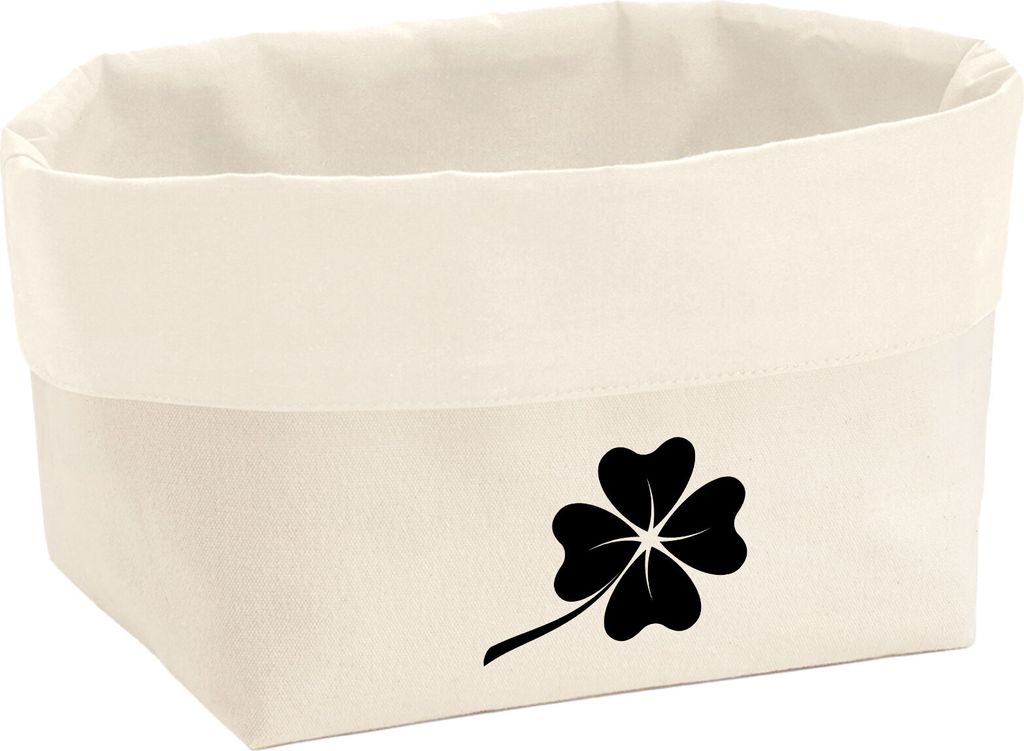 Huuraa Organizer Kleeblatt Silhouette 8 Liter Large Canvas Baumwolle Utensilo Geschenkidee