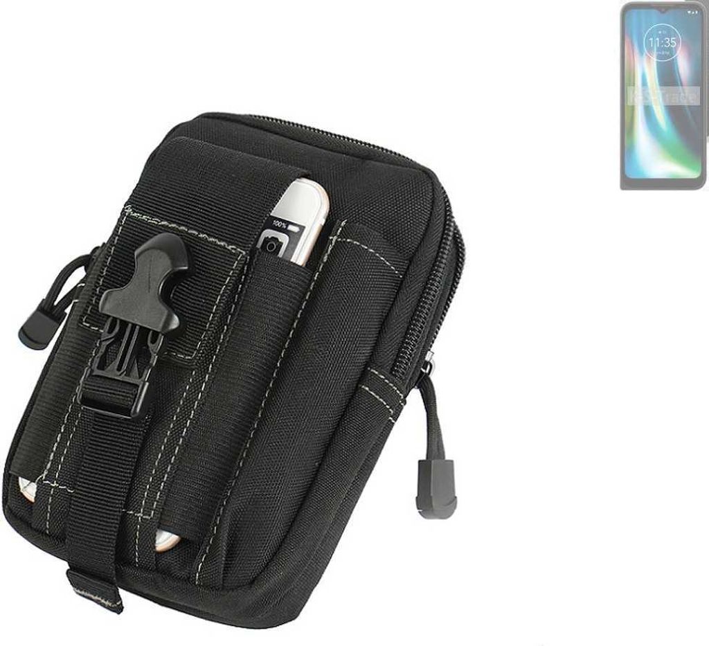 K-S-Trade Gürtel Tasche kompatibel mit Motorola Defy 2 Gürteltasche Holster Schutz Hülle Handy Hülle Smartphone outdoor Handy-Hülle schwarz
