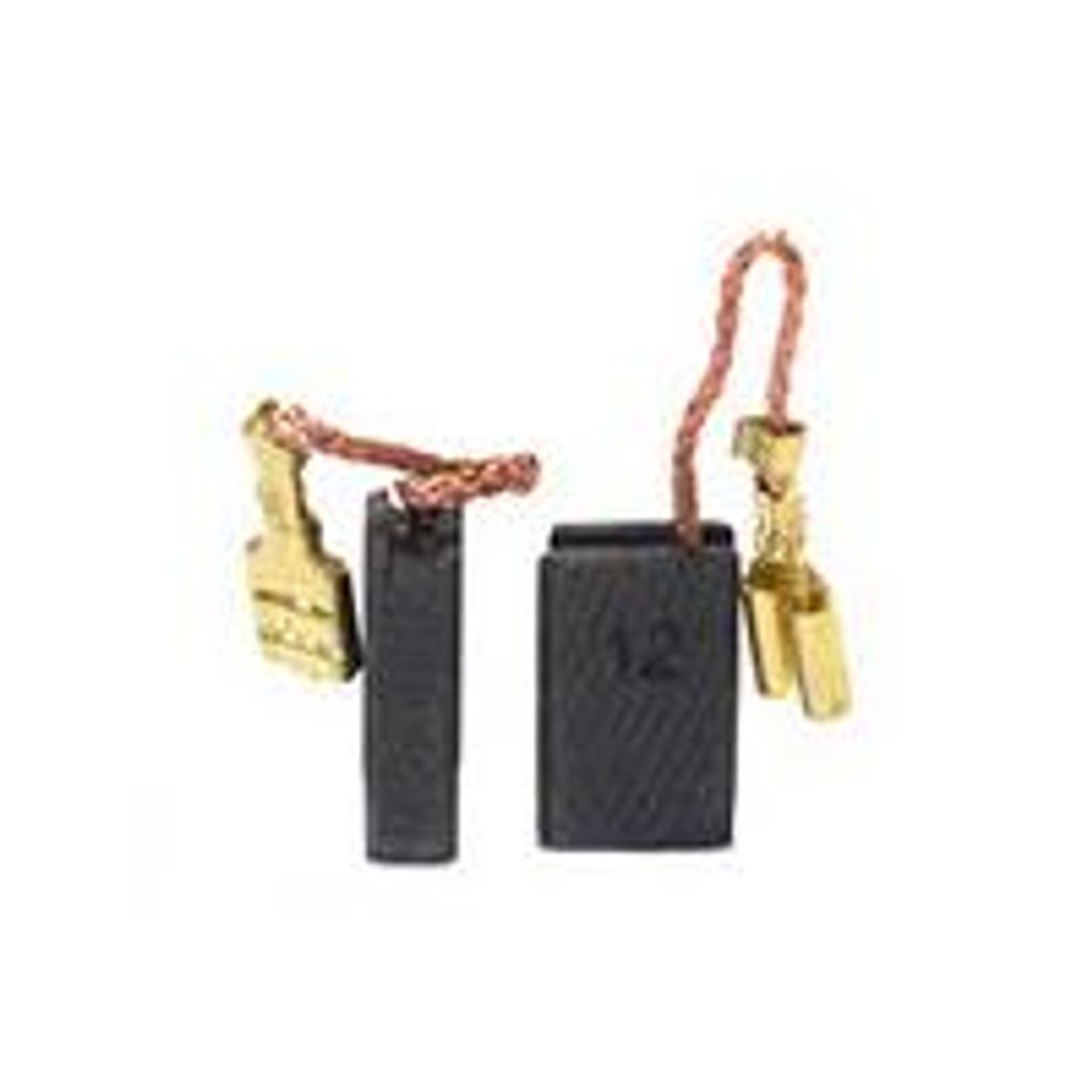 Set aus 2 anpassbaren Kohlen für AEG- Atlas Copco, Milwaukee, Spit. Abmessungen: 5 x 10 x 16 mm.