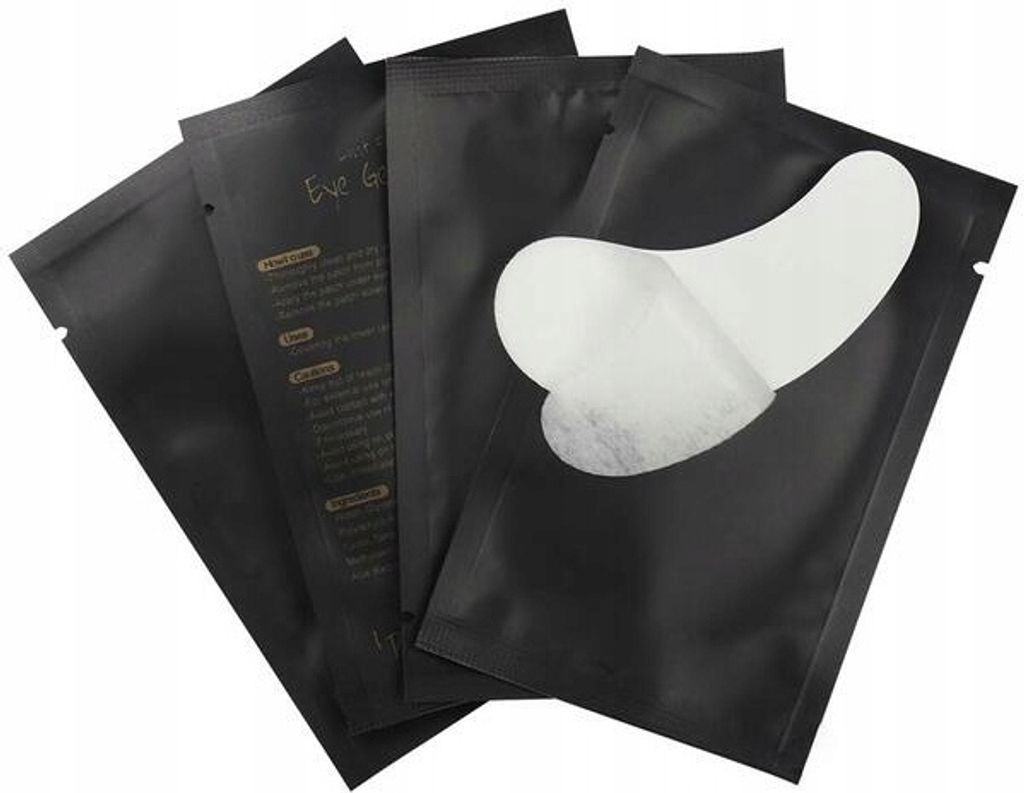 Schwarze GEL-Augenpads für Wimpernverlängerungen 100 Stk.
