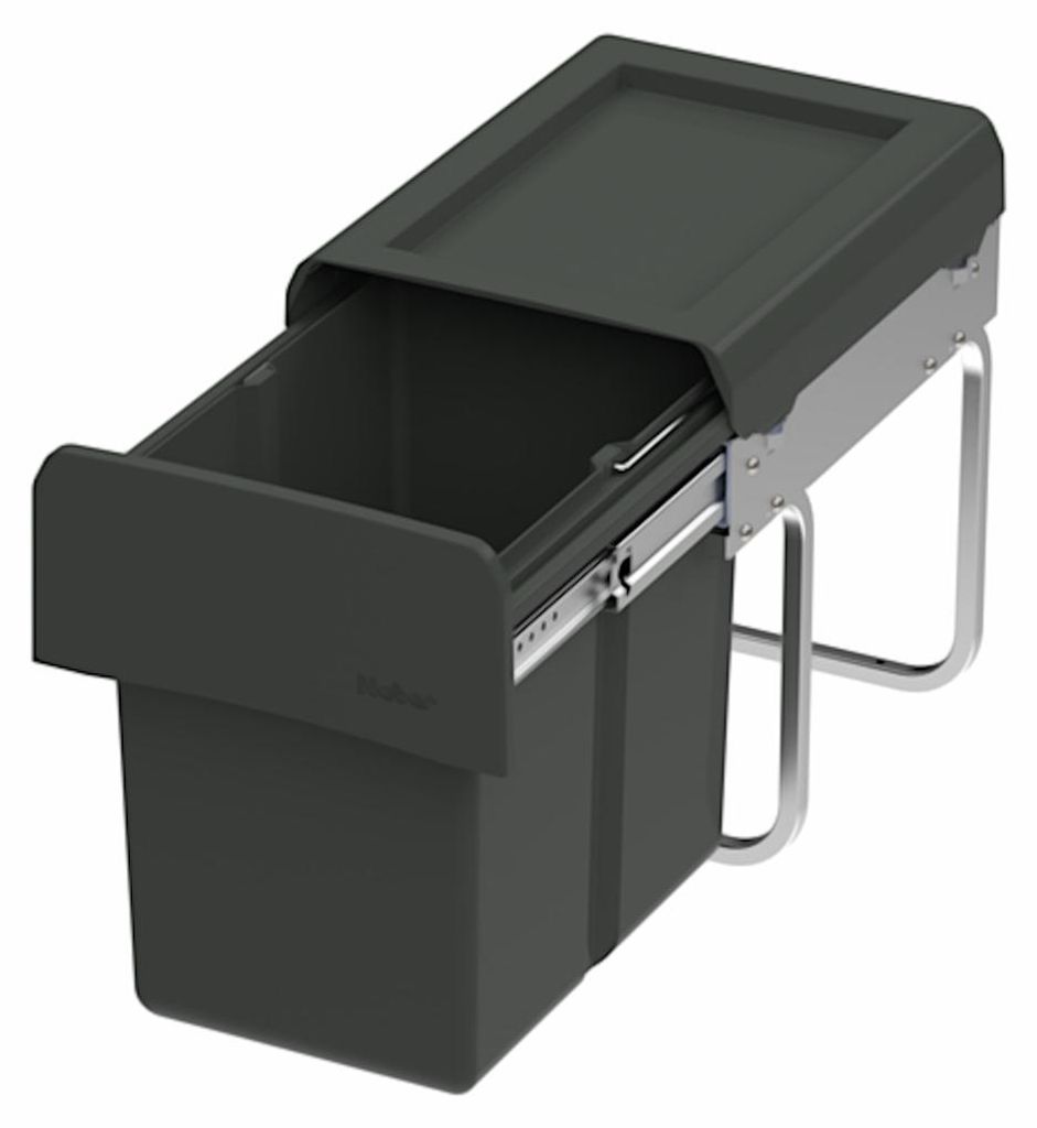 WESCO Abfallsorter CLAP 345 K/300-1 in Anthrazit mit 15 Liter Abfallvolumen ab 30 cm Schrankbreite