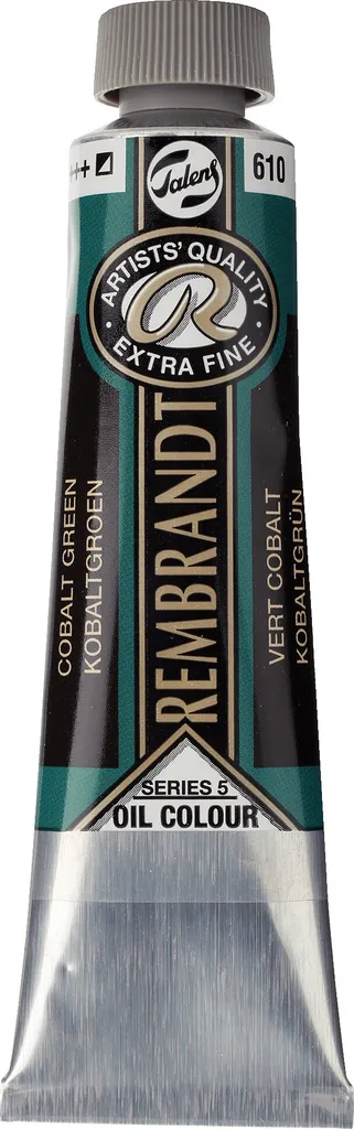 Huile Rembrandt vert cobalt 610 en 40 ml idéal pour paysages et portraits