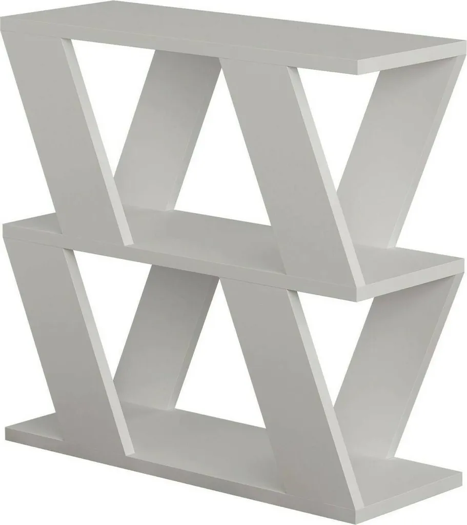 Table basse d'appoint Beniamina avec rangement journaux, coloris blanc