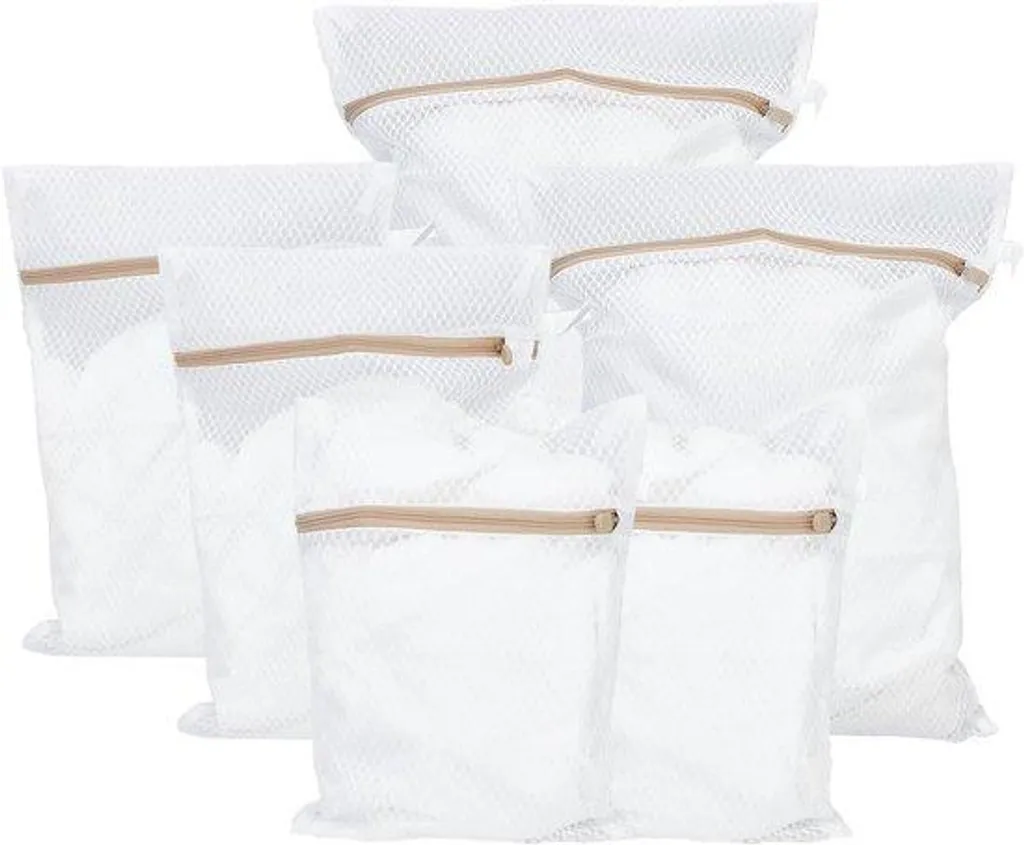 Lot de 6 sacs à linge respirants de tailles variées pour lavage machine